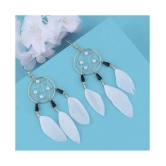 SILVER SHINE Party Wear Stylish Dangle  Earring For Girl Women - White