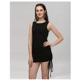 Selvia Cotton Lycra Black Bodycon Dress - - None