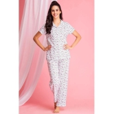 Clovia Cotton Nightsuit Sets - White Pack of 2 - None