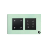 L&G WiFi Smart Touch Switch Board | Smart Technology & German Engineering (Size: 4M- 146 X 90 X 45mm)-Green / Plastic