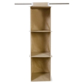 PrettyKrafts Hanging 3 Shelves Wardrobe Organiser