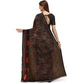 LEELAVATI - Black Georgette Saree With Blouse Piece ( Pack of 1 ) - Black