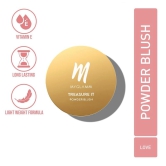 Treasure IT Powder Matte Blush - Love (Pink Shade) | Long Lasting, Matte Finish Powder Blush with Vitamin E | For All Skin Colour (4g)