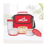 Milton New Meal Combi Lunch Box, 3 Containers and 1 Tumbler, Red