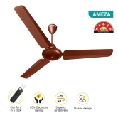 Atomberg Ameza 1200 mm BLDC Motor with Remote 3 Blade Ceiling Fan ( Brown, Pack of 1)