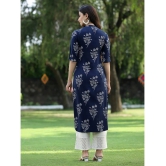 Juniper - Indigo Rayon Womens Straight Kurti ( Pack of 1 ) - None