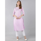 KIPEK - Purple Cotton Womens Straight Kurti ( Pack of 1 ) - None