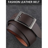 Loopa - Brown 100% Leather Mens Formal Belt ( Pack of 1 ) - None