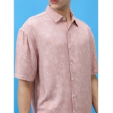 Ketch Viscose Slim Fit Printed Half Sleeves Mens Casual Shirt - Pink ( Pack of 1 ) - None