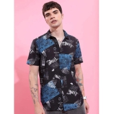 Ketch Polyester Regular Fit Printed Half Sleeves Mens Casual Shirt - Black ( Pack of 1 ) - None