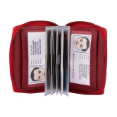 Tough - Leather Card Holder ( Pack of 1 ) - Red