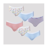 Ariel - Multi Cotton Blend Girls Panties ( Pack of 6 ) - None