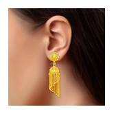 LUV FASHION Golden Drop Earrings ( Pack of 1 ) - Golden