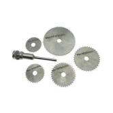 Rangwell DIY Crafts Metal HSS Circular Saw Blades Set Cutting Discs for Rotary Tool -6 Pieces(5 Blades, 1 Pin)