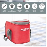 Milton Cube 2 Lunch Box, 300 ml, Set of 2, Blue / Red (Stainless Steel)