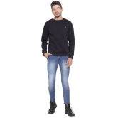 Rodamo  Men Navy Blue Slim Fit Sweatshirts