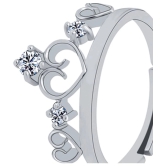 Silver Shine - Silver Couple Ring ( Pack of 2 ) - None