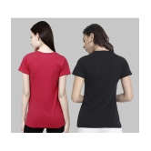 CHOZI - Multi Color Cotton Blend Regular Fit Womens T-Shirt ( Pack of 2 ) - None