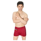 Goodluck Maroon Cotton Lycra Trunk - 38