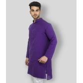 DESHBANDHU DBK - Purple Cotton Mens Regular Kurta ( Pack of 1 ) - None