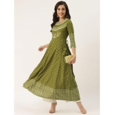 Kbz - Green Rayon Women's Flared Kurti ( Pack of 1 ) - None