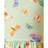 BUTTERFLY GREEN FRILL DRESS-GREEN-9-10 YEARS / 1N / GREEN