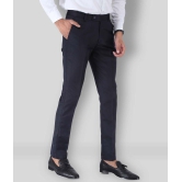 SREY - Navy Blue Polycotton Slim - Fit Men's Chinos ( Pack of 2 ) - None