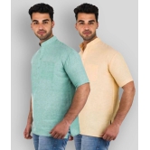 DESHBANDHU DBK - Multicolor Cotton Mens Shirt Style Kurta ( Pack of 2 ) - None