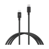 Portronics Konnect Core C to 8 Pin USB Cable:1M Type -C to 8 Pin USB Cable ,Black (POR 1089) - Black