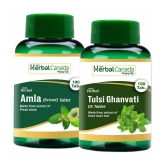 Herbal Canada Amla(100Tab) + Tulsi(100Tab) Tablet 200 no.s Pack Of 2