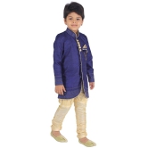 Ahhaaaa Kids Ethnic Wear Sherwani and Breaches Set For Boys - None