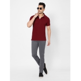 HJ HASASI - Red Cotton Blend Regular Fit Mens Polo T Shirt ( Pack of 1 ) - None