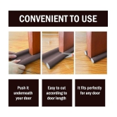 THRIFTKART - 2PC Door Bottom Sealing Strip Guard for Home 39 Inches Door Closers Adjustable Door Draft Air Stoppers Dust and Insects Repellent (Pack of 2, Brown, Max Door Width - 3 cm)