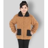 Naughty Ninos Girls Camel Front Zippered Sherpa Jacket - None