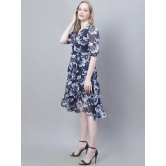 MINI & MING Floral Print Puff Sleeve Georgette Dress