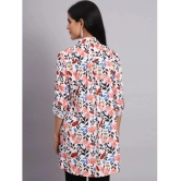 Tissu Rayon Printed Shirt Style Womens Kurti - White ( Pack of 1 ) - None