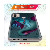 NBOX - Multicolor Silicon Printed Back Cover Compatible For Motorola Moto E40 ( Pack of 1 )