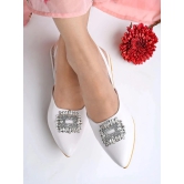 Shoetopia - White Womens Flats - None