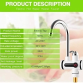 hot water tape Instant Heating Electric Water Heater Faucet Tap Kitchen Bathroom Digital Display with shower head || ABS Body- Shock Proof