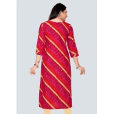 Meher Impex Rayon Embroidered Straight Womens Kurti - Red ( Pack of 1 ) - None