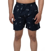 Printed Pure Cotton Mid Rise Boxer Bxr_1021_Navy Blue-S