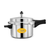 Srushti Gold 5 L Aluminium OuterLid Pressure Cooker Without Induction Base - 6, Tan