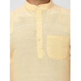 DESHBANDHU DBK - Yellow Cotton Blend Mens Regular Kurta ( Pack of 1 ) - None