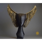 Flying Face Statue-Black