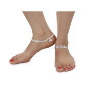 AanyaCentric - Silver Anklets ( Pack of 1 ) - Silver