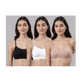 Dollar Missy Multicolor Cotton Non Padded Womens Bralette Bra ( Pack of 3 ) - None