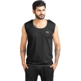 Men Solid Round Neck Polyester Grey T-Shirt