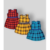 Sathiyas Red, Yellow and Blue Dress Pack of 3 - None