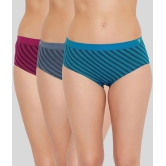 C9 Airwear - Multicolor Polyester Striped Womens Hipster ( Pack of 3 ) - XL