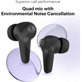 Noise Buds VS102 Neo with 40 Hrs Playtime, Environmental Noise Cancellation, Quad Mic Bluetooth Headset Carbon Black